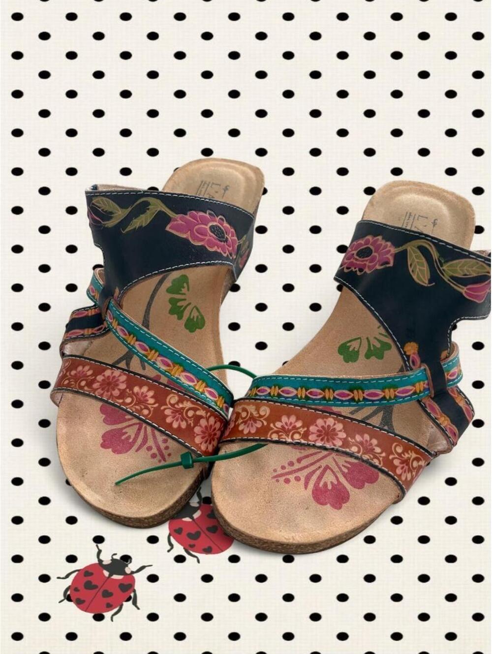 L'Artiste Women's Multi and Black Sandal